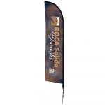 14' Feather Flag with Spike base, one-sided Reversed